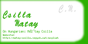 csilla matay business card